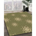 Patterned Brass Green Rug in Family Room, pat748brn