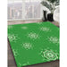 Machine Washable Transitional Green Rug in a Family Room, wshpat748grn