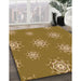 Patterned Dark Bronze Brown Rug in Family Room, pat748org