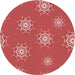 Square Patterned Red Rug, pat748rd