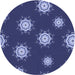 Square Patterned Lapis Blue Rug, pat749blu