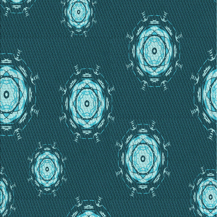 Patterned Medium Teal Green Rug, pat749lblu