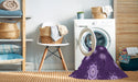 Machine Washable Transitional Purple Rug in a Washing Machine, wshpat749pur