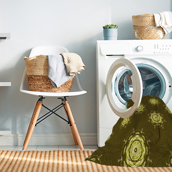 Machine Washable Transitional Bakers Brown Rug in a Washing Machine, wshpat749yw