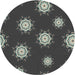 Sideview of Patterned Mid Gray Novelty Rug, pat749