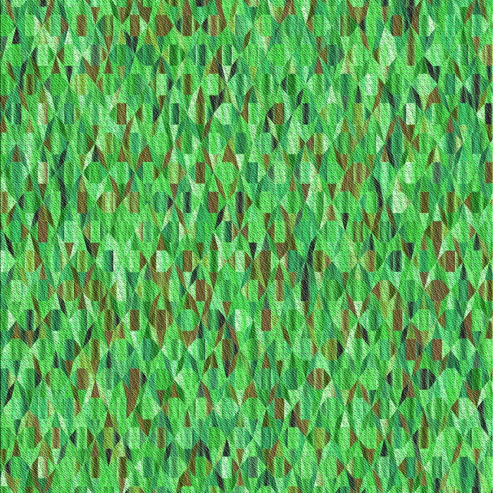 Square Patterned Dark Lime Green Rug in a Living Room, pat75grn