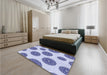 Patterned Blue Rug in a Bedroom, pat750blu