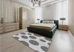 Patterned Gray Rug in a Bedroom, pat750gry