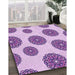 Machine Washable Transitional Blossom Pink Rug in a Family Room, wshpat750pur