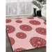 Machine Washable Transitional Red Rug in a Family Room, wshpat750rd