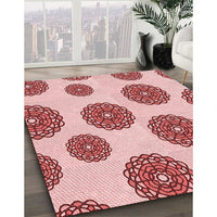 Patterned Red Rug, pat750rd