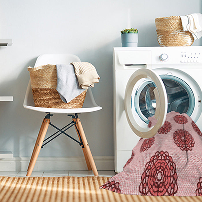 Machine Washable Transitional Red Rug in a Washing Machine, wshpat750rd