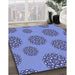 Machine Washable Transitional Denim Blue Rug in a Family Room, wshpat751blu