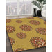 Patterned Orange Rug in Family Room, pat751org