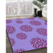 Machine Washable Transitional Bright Lilac Purple Rug in a Family Room, wshpat751pur