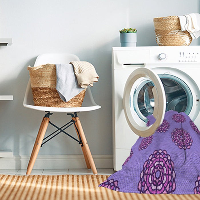 Machine Washable Transitional Bright Lilac Purple Rug in a Washing Machine, wshpat751pur