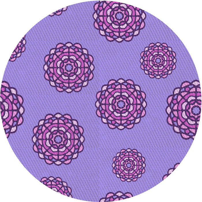 Square Machine Washable Transitional Bright Lilac Purple Rug in a Living Room, wshpat751pur