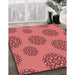 Machine Washable Transitional Red Rug in a Family Room, wshpat751rd