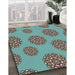 Patterned Gray Novelty Rug in Family Room, pat751