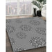 Machine Washable Transitional Carbon Gray Rug in a Family Room, wshpat752gry