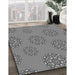 Patterned Carbon Gray Rug in Family Room, pat752gry