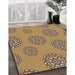 Patterned Dark Sienna Brown Novelty Rug in Family Room, pat752
