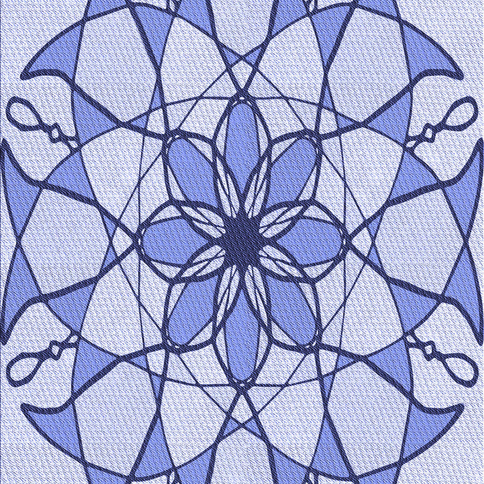 Patterned Blue Rug, pat753blu