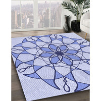 Patterned Blue Rug, pat753blu