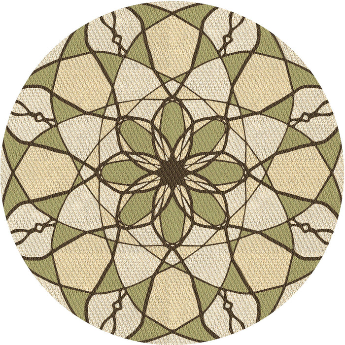 Square Patterned Golden Blonde Gold Rug, pat753brn