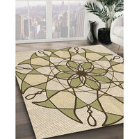 Patterned Golden Blonde Gold Rug, pat753brn