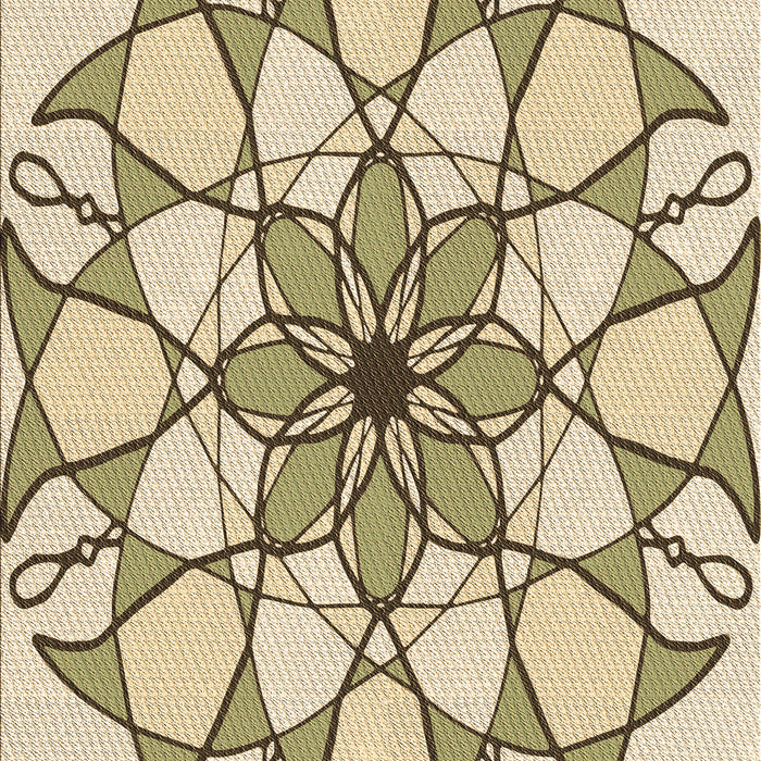 Patterned Golden Blonde Gold Rug, pat753brn