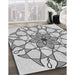 Machine Washable Transitional Platinum Gray Rug in a Family Room, wshpat753gry