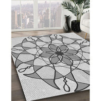 Patterned Platinum Gray Rug, pat753gry