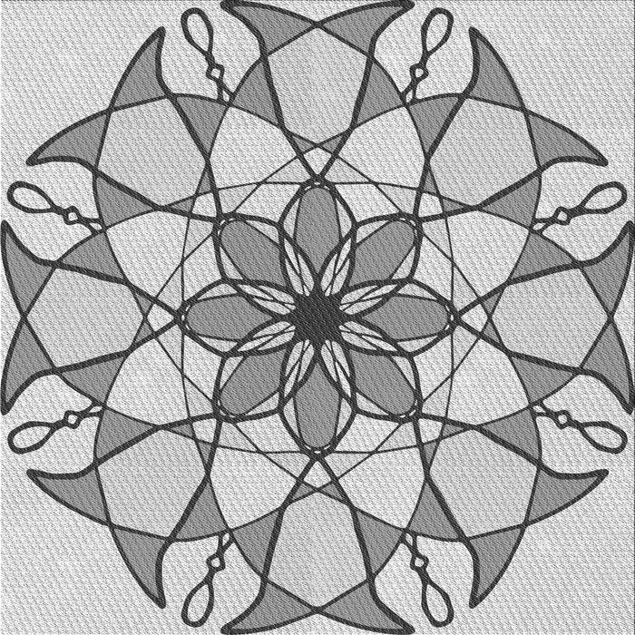 Round Machine Washable Transitional Platinum Gray Rug, wshpat753gry