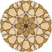 Square Patterned Khaki Gold Rug, pat753org