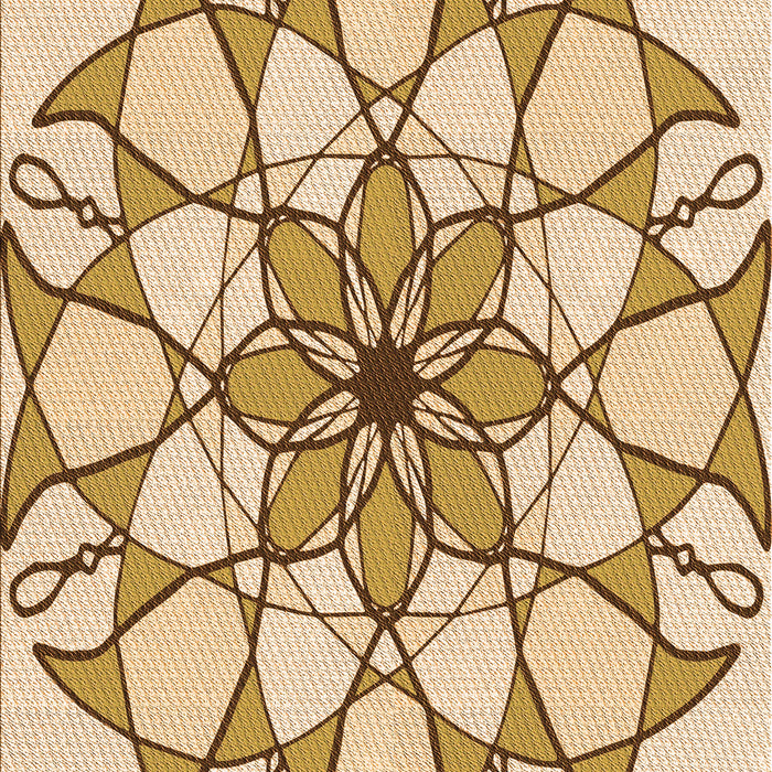 Patterned Khaki Gold Rug, pat753org
