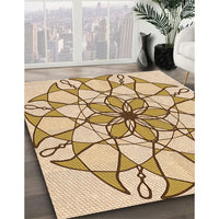 Patterned Khaki Gold Rug, pat753org