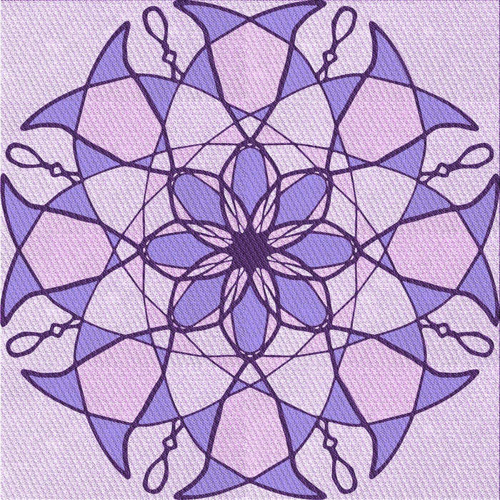 Round Machine Washable Transitional Blossom Pink Rug, wshpat753pur