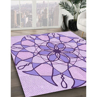 Patterned Blossom Pink Rug, pat753pur