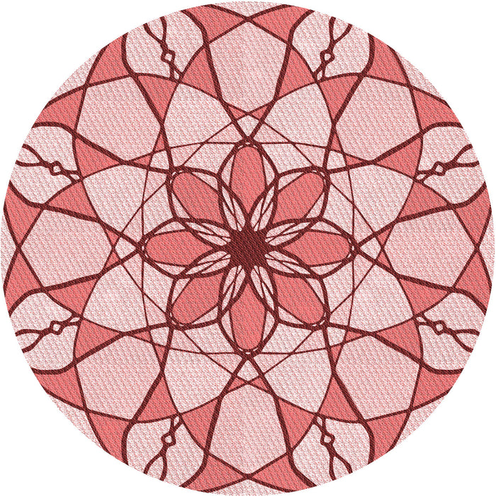 Square Patterned Pink Rug, pat753rd