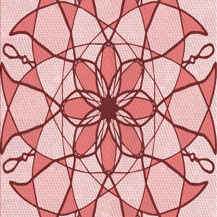 Patterned Pink Rug, pat753rd