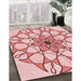 Machine Washable Transitional Pink Rug in a Family Room, wshpat753rd