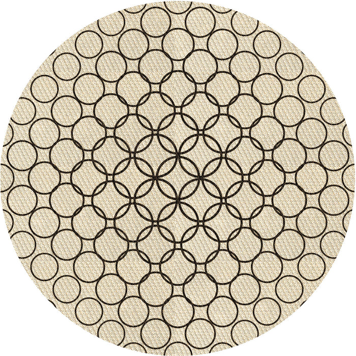 Square Patterned Moccasin Beige Rug, pat754brn