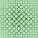 Round Patterned Mint Green Rug, pat754grn
