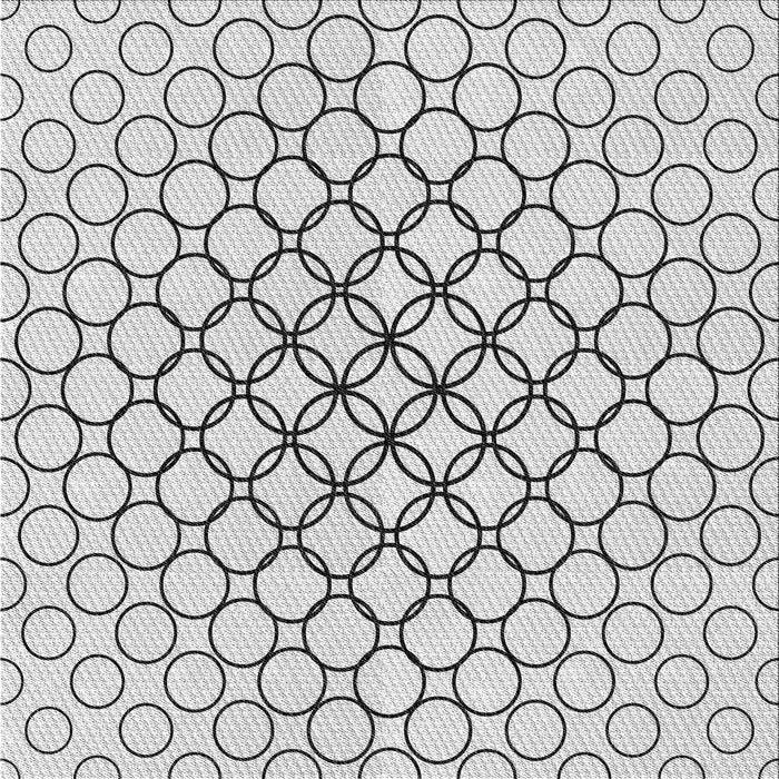 Round Patterned Gray Rug, pat754gry