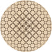 Square Patterned Copper Brown Rug, pat754org