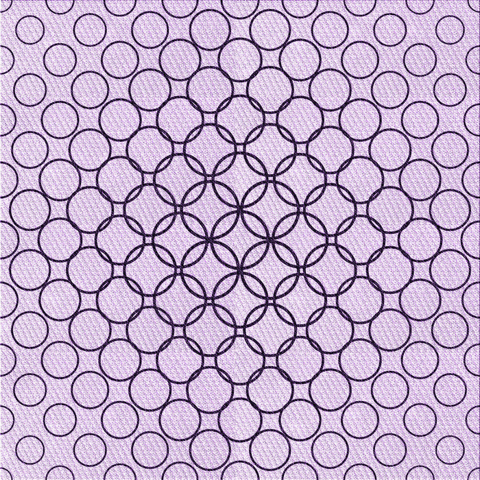 Round Patterned Lilac Purple Rug, pat754pur