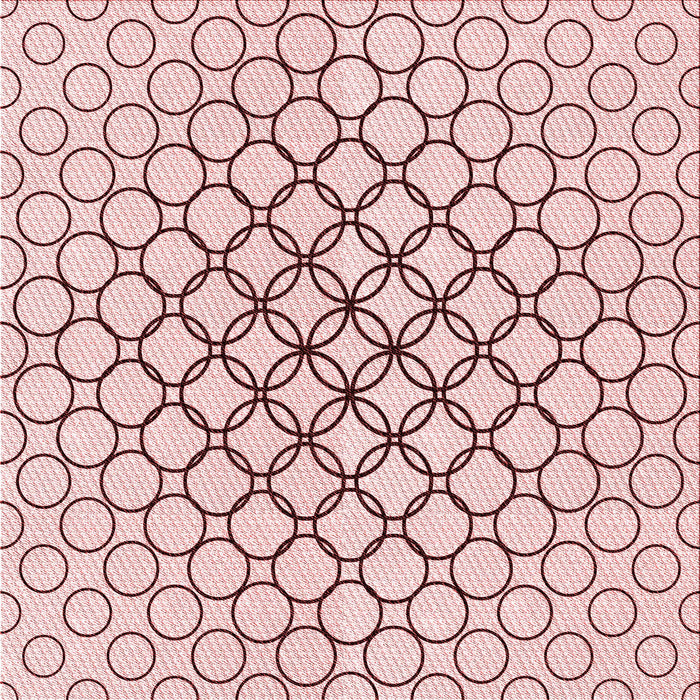 Round Patterned Pink Rug, pat754rd