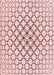 Machine Washable Transitional Pink Rug, wshpat754rd