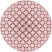 Square Patterned Pink Rug, pat754rd